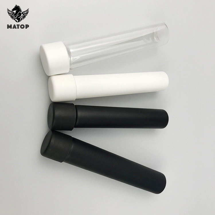109mm 120mm 98ml 135mm transparent glass joint doob tube tubes blunt pre roll containers with CR cap