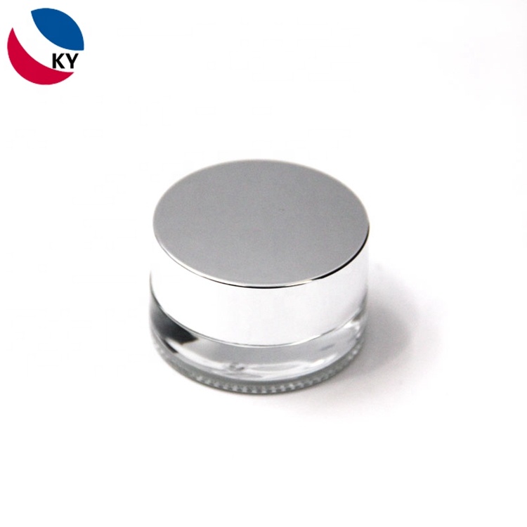 10G 10gram Cosmetic Eye Cream Jar Small Glass Skin Care Cream for Lip Balm Aluminum