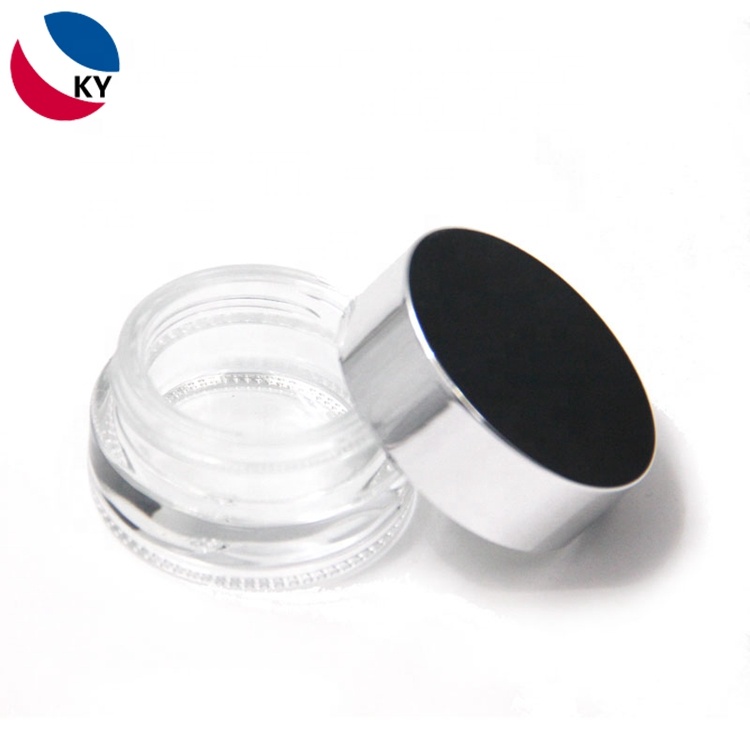 10G 10gram Cosmetic Eye Cream Jar Small Glass Skin Care Cream for Lip Balm Aluminum