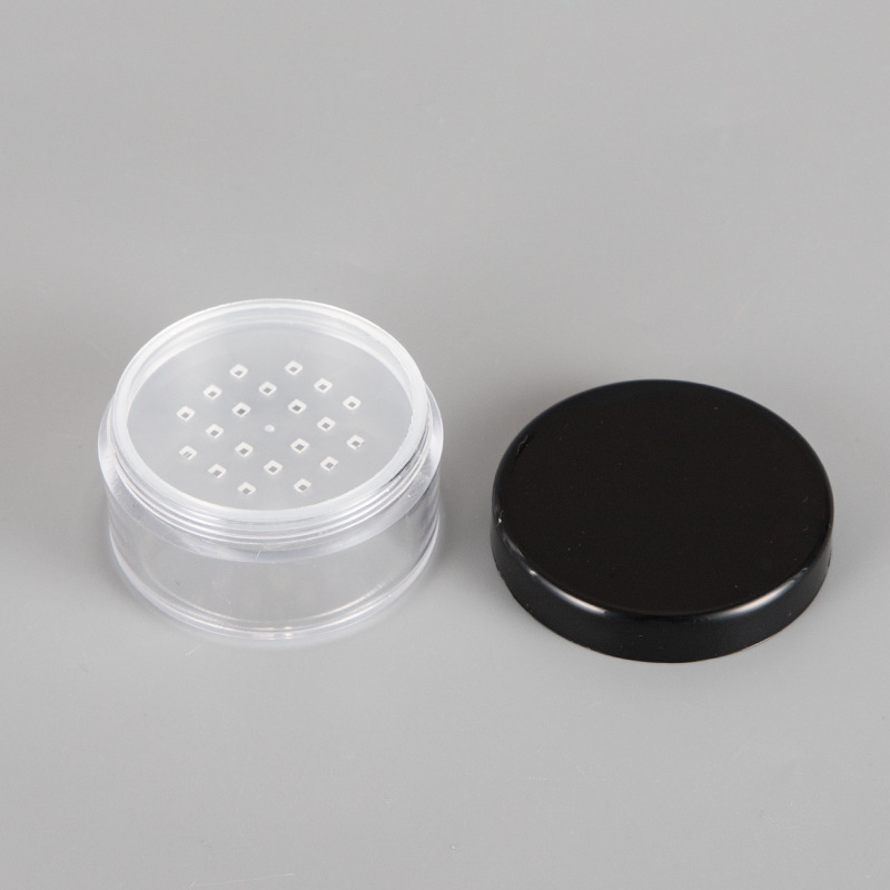 10G 30G 50G Plastic Empty Powder Puff Case 50ml Makeup Case Travel Kit Makeup Cosmetic Jars Containers With Sifter and Lids