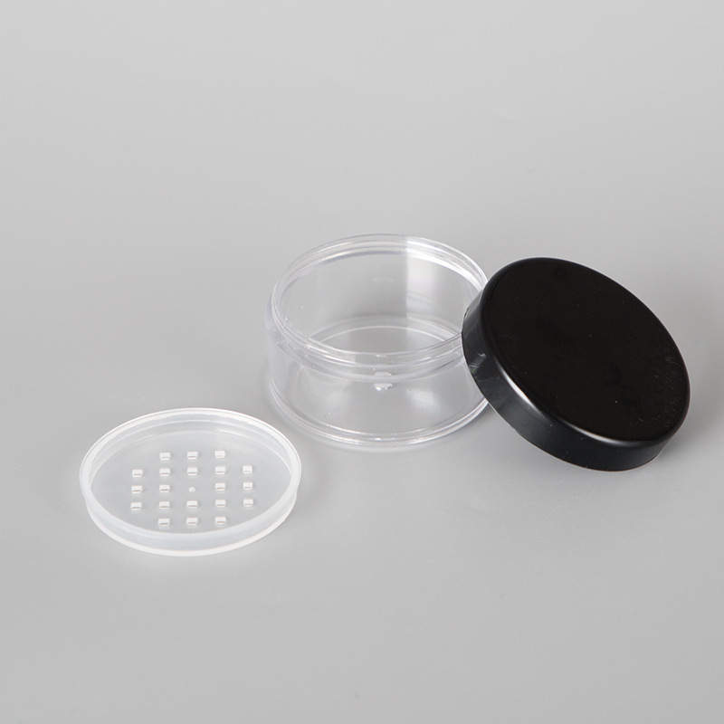 10G 30G 50G Plastic Empty Powder Puff Case 50ml Makeup Case Travel Kit Makeup Cosmetic Jars Containers With Sifter and Lids