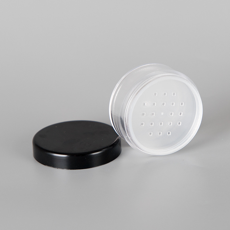 10G 30G 50G Plastic Empty Powder Puff Case 50ml Makeup Case Travel Kit Makeup Cosmetic Jars Containers With Sifter and Lids