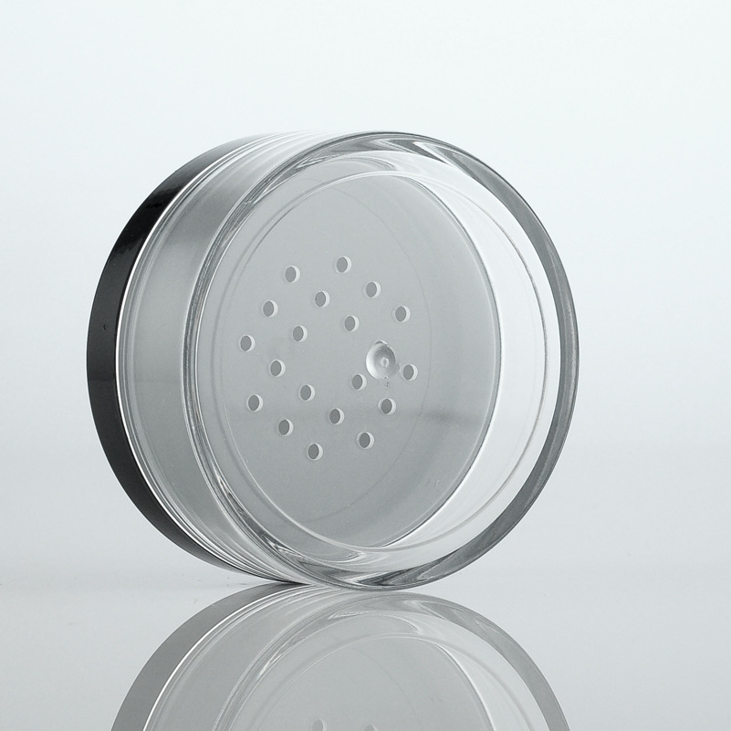 10G 30G 50G Plastic Empty Powder Puff Case 50ml Makeup Case Travel Kit Makeup Cosmetic Jars Containers With Sifter and Lids
