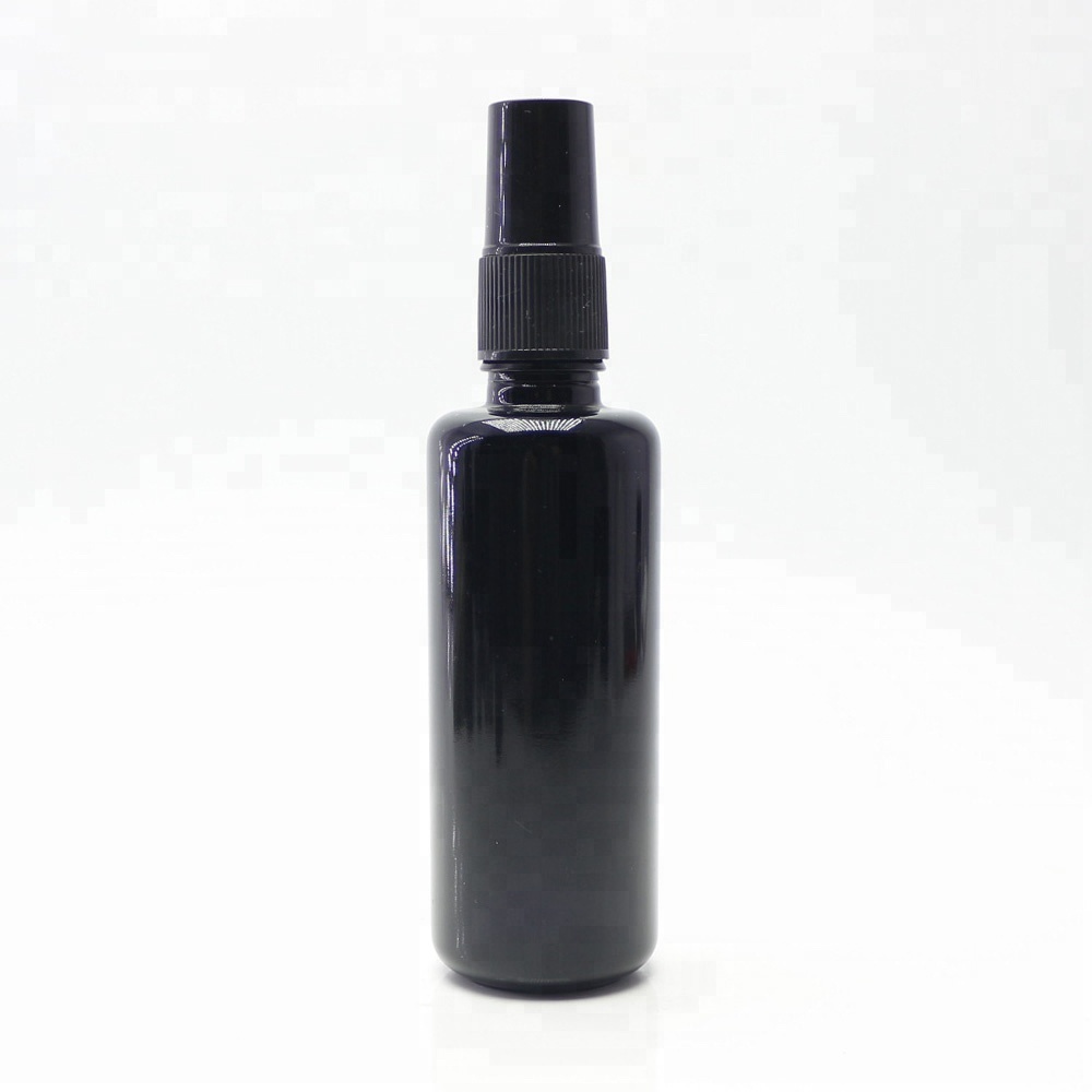 10ML 30ML 50ML 60ML 100ML Violet Glass Spray Bottle Black with Black Dropper Spray Cap And Jars DVB-3T