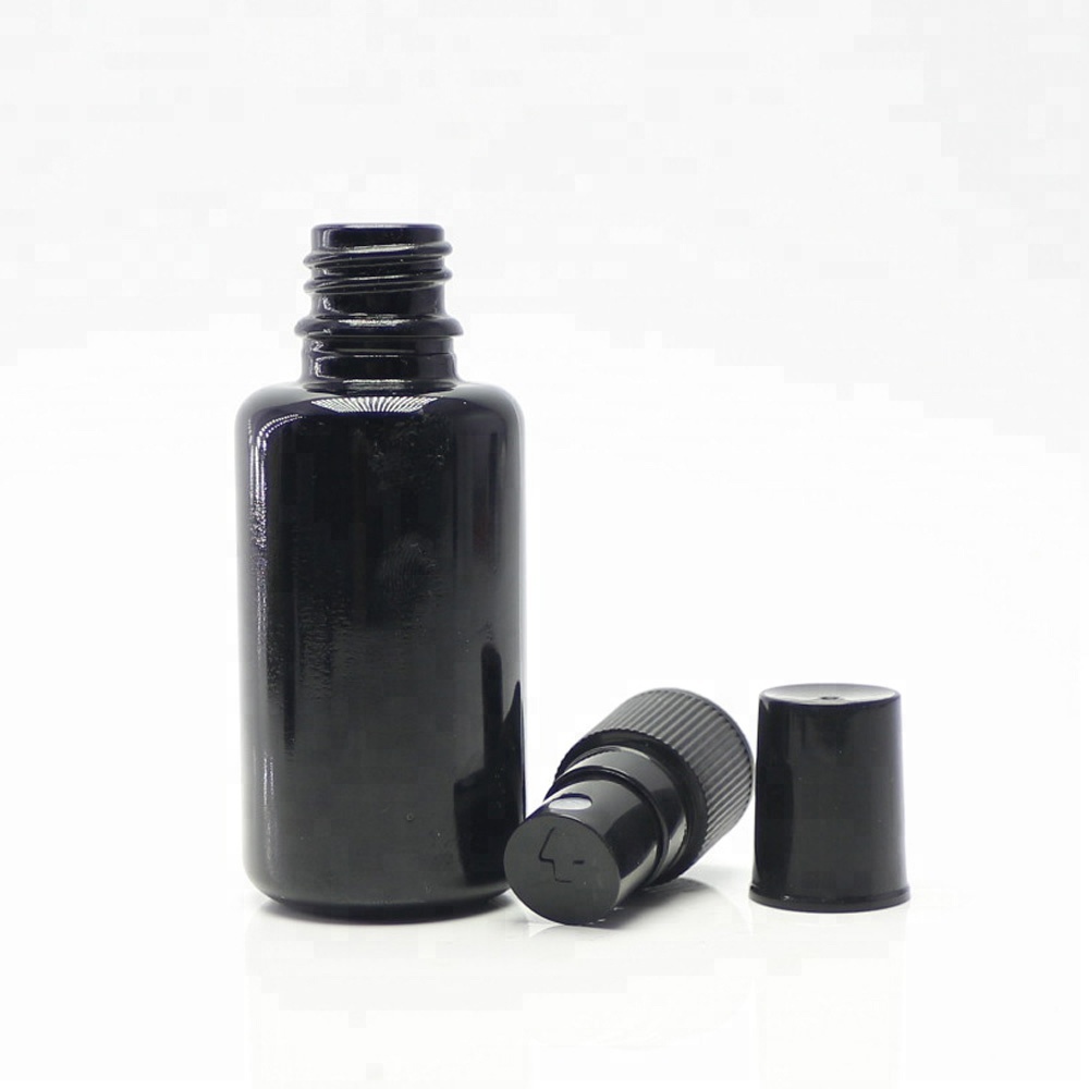 10ML 30ML 50ML 60ML 100ML Violet Glass Spray Bottle Black with Black Dropper Spray Cap And Jars DVB-3T