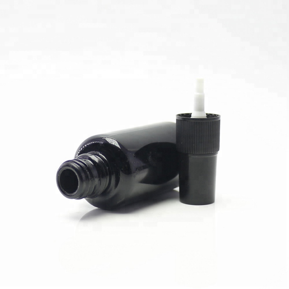 10ML 30ML 50ML 60ML 100ML Violet Glass Spray Bottle Black with Black Dropper Spray Cap And Jars DVB-3T