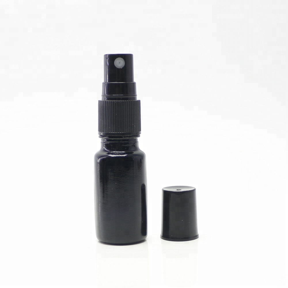 10ML 30ML 50ML 60ML 100ML Violet Glass Spray Bottle Black with Black Dropper Spray Cap And Jars DVB-3T