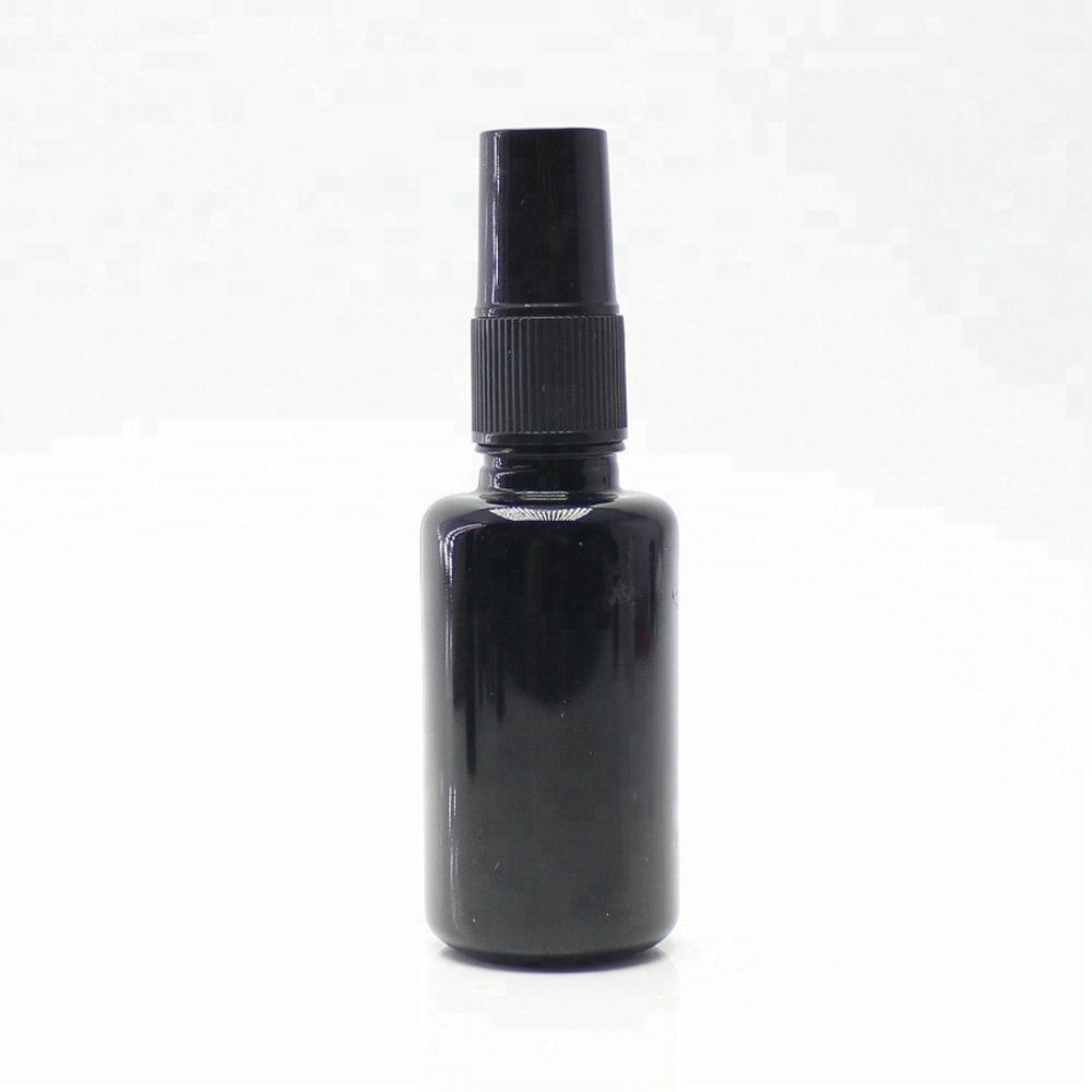 10ML 30ML 50ML 60ML 100ML Violet Glass Spray Bottle Black with Black Dropper Spray Cap And Jars DVB-3T