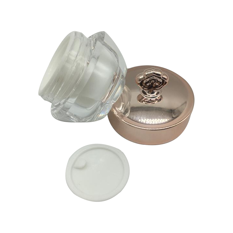 10ML Cosmetic plastic empty nail glitter makeup balm round lotion cream acrylic bottle and jar