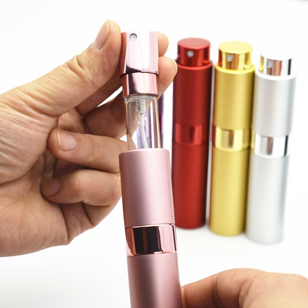 10ML Mini Perfume Bottle Atomizer Perfume Spray Bottle Portable Travel Aluminum Cosmetic Empty Spray