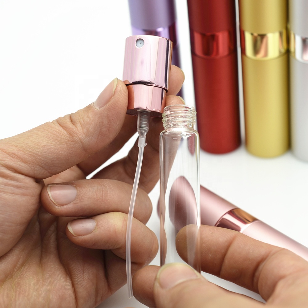 10ML Mini Perfume Bottle Atomizer Perfume Spray Bottle Portable Travel Aluminum Cosmetic Empty Spray