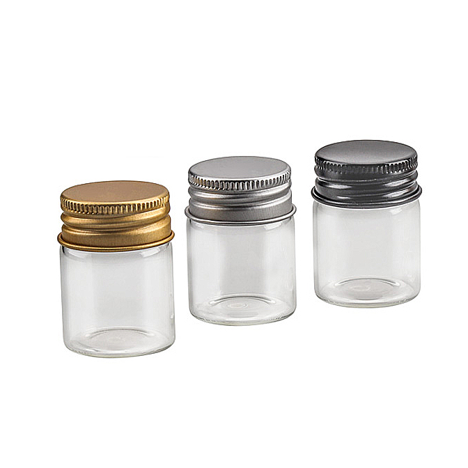 10ML Wax Container Dab Transparent Oil Concentrate Tempered Hardened Clear Glass Jar for Wax