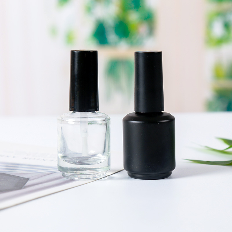 10Ml 12Ml 15Ml Custom Unique Clear Empty Nail Polish Bottle With Cap And Brush