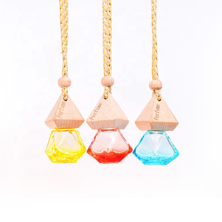 10Ml Empty Wood Diffuser Air Freshener Hanging Glass Car Perfume Bottle