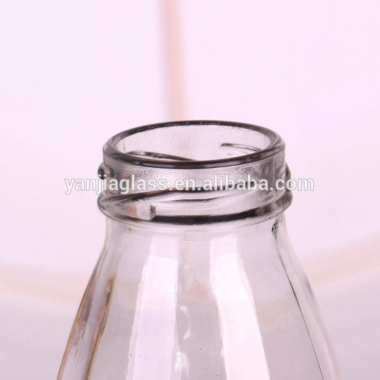 10OZ 300ml round glass juice bottle with metal lid