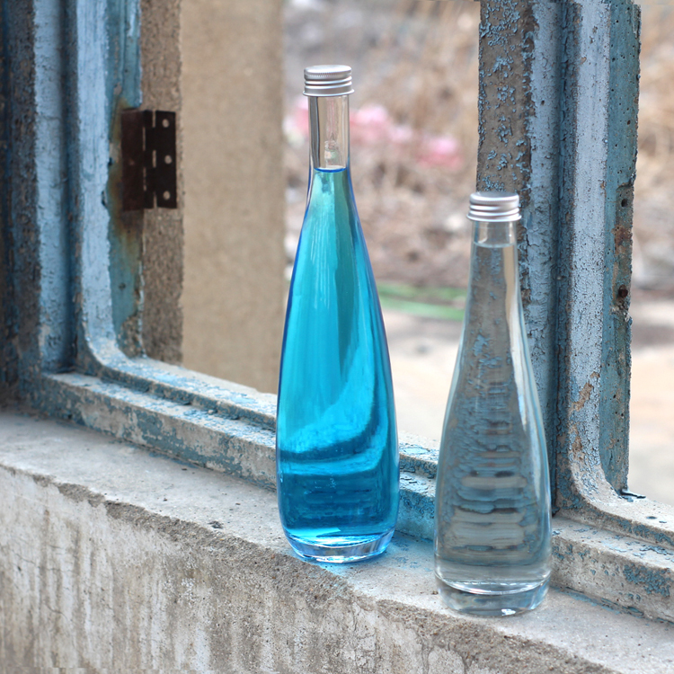 10Oz 14Oz 16Oz Glass Beverage Bottle/Glass Custom Beverage Bottle With Aluminium Screw Cap