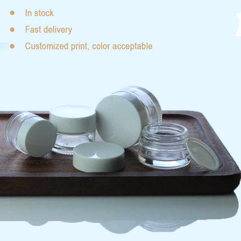 10g 10 ml Mini empty round eye cream glass jar for cosmetic packaging (GJM06 )