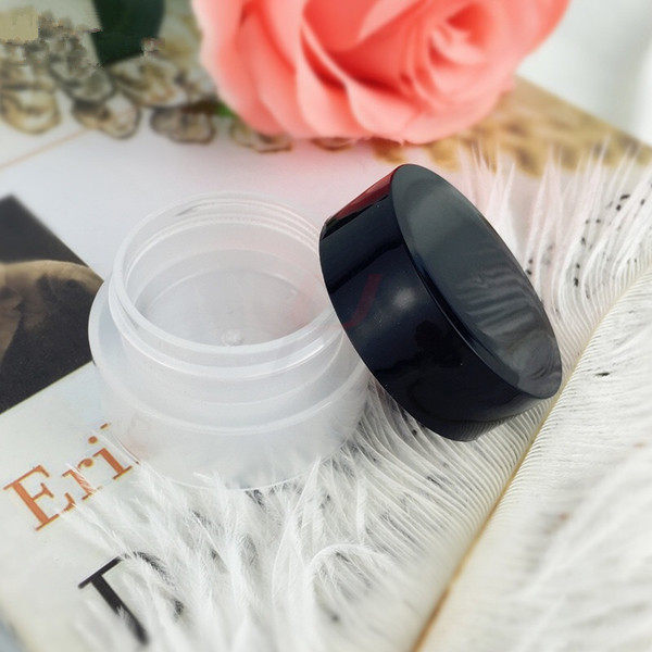 10g 10ml PP plastic green clear sample face cream jar, cosmetic eye cream container