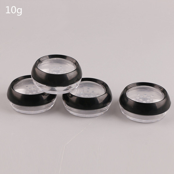 10g - 12g plastic loose powder jar with clear lid, 10g cosmetic loose powder container