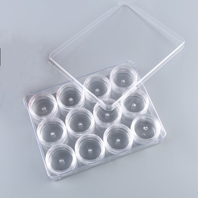 10g 12pcs In One Box Trial Sample Box Leak Proof Travel Container Jars Cosmetic Container with Lids Makeup Storage Pot