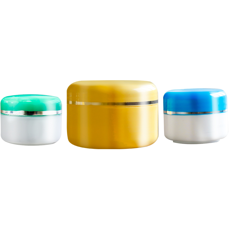 10g/15g/20g/25g/30g/40g/50g Yellow Green Blue White Empty Plastic Cream Jar with Screw Cap