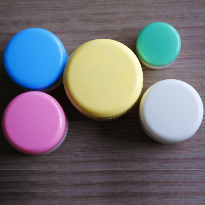 10g/15g/20g/25g/30g/40g/50g Yellow Green Blue White Empty Plastic Cream Jar with Screw Cap