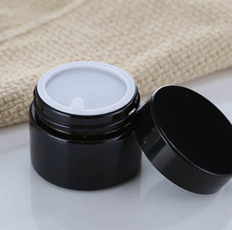 10g 15g 20g 30g 50g 100g amber glass jar eye cream jar for personal care with gold aluminum cap