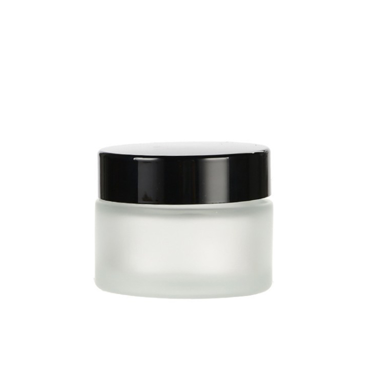 10g 15g 20g 30g 50g 100g clear frosted cosmetic glass jar with gold aluminum lids for face cream packaging