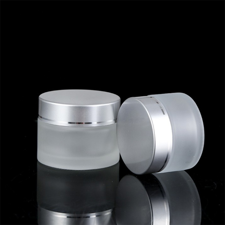 10g 15g 20g 30g 50g 100g clear frosted fancy cosmetic cream jar with aluminum lid for cosmetic packaging luxury