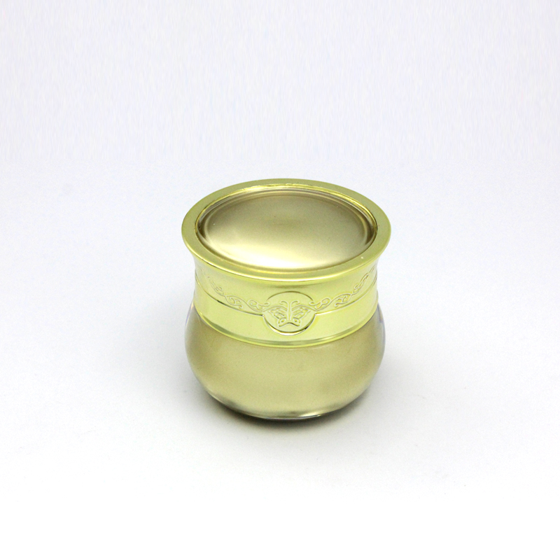 10g/15g/20g/30g Luxury Custom Golden Cosmetic Acrylic Cream Pot Plastic Jar 5ml Empty Cream Container