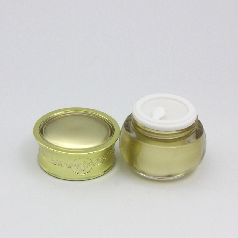 10g/15g/20g/30g Luxury Custom Golden Cosmetic Acrylic Cream Pot Plastic Jar 5ml Empty Cream Container