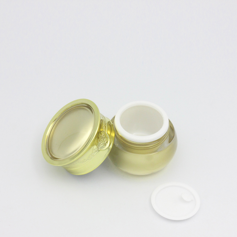 10g/15g/20g/30g Luxury Custom Golden Cosmetic Acrylic Cream Pot Plastic Jar 5ml Empty Cream Container