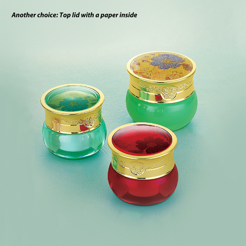 10g/15g/20g/30g Luxury Custom Golden Cosmetic Acrylic Cream Pot Plastic Jar 5ml Empty Cream Container