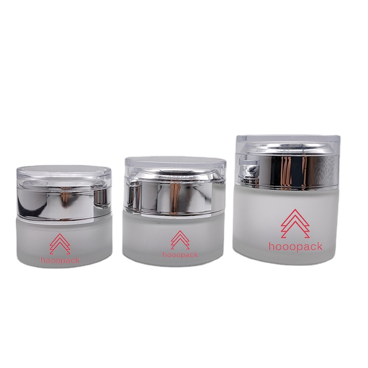 10g 15g 20g 30g Luxury Ffrosted Eye Cream Mini Packaging Cosmetic Glass Jars Containers
