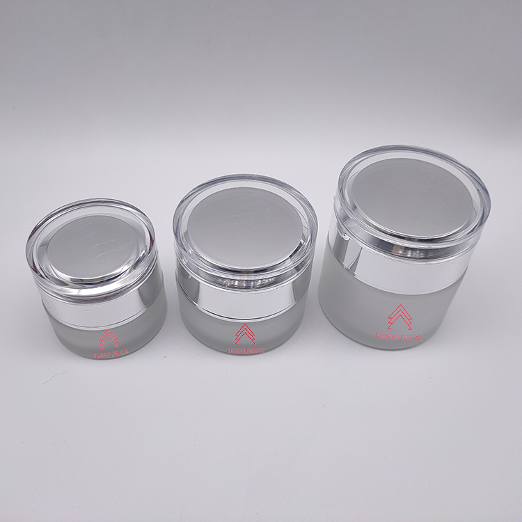 10g 15g 20g 30g Luxury Ffrosted Eye Cream Mini Packaging Cosmetic Glass Jars Containers