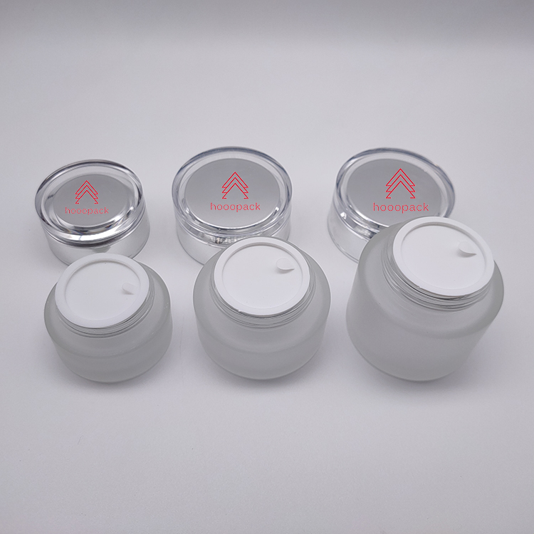 10g 15g 20g 30g Luxury Ffrosted Eye Cream Mini Packaging Cosmetic Glass Jars Containers