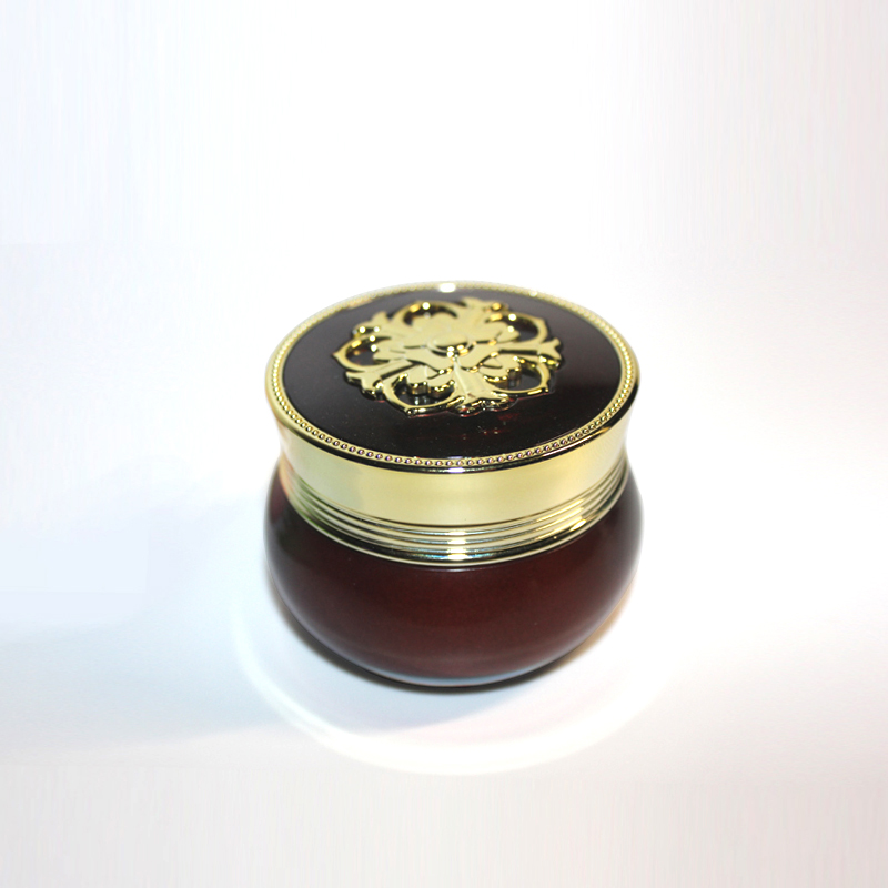10g/15g/20g/30g ml Luxury Wholesale Korean Beauty Brown Jar Acrylic Cream Pot Kosmetik Jar