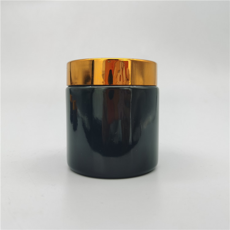 10g 15g 30g 50g 100g 200g brown amber cosmetics glass jar with golden lid