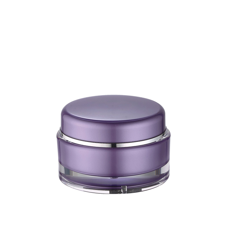 10g 15g 30g 50g 100g cosmetic double wall acrylic jar 10ml 15ml 30ml 50ml 100ml round purple sleeping mask acrylic plastic jar