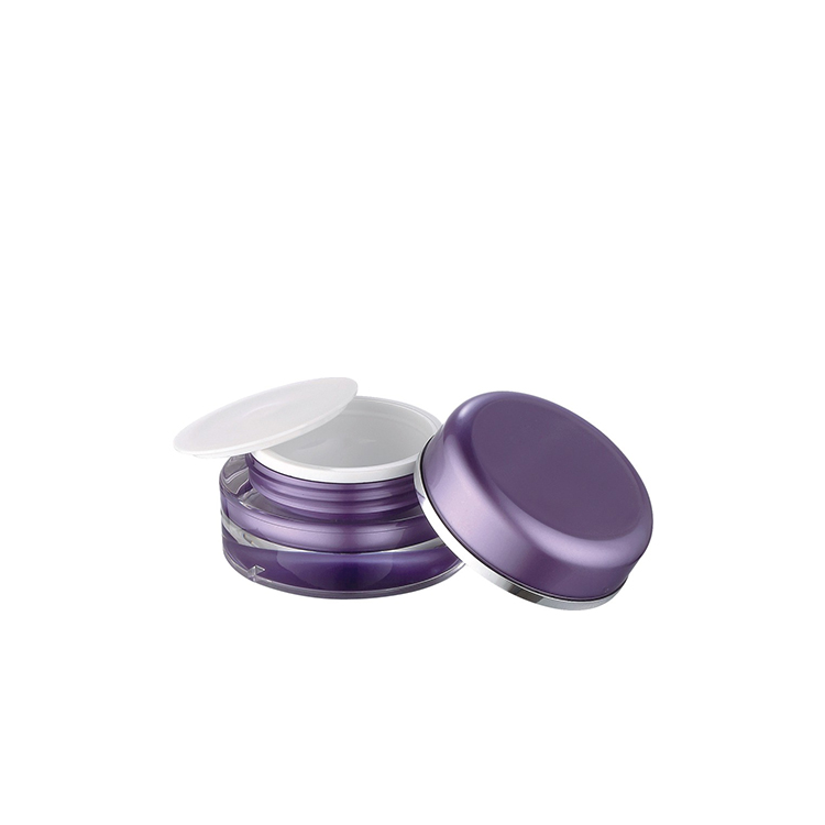 10g 15g 30g 50g 100g cosmetic double wall acrylic jar 10ml 15ml 30ml 50ml 100ml round purple sleeping mask acrylic plastic jar