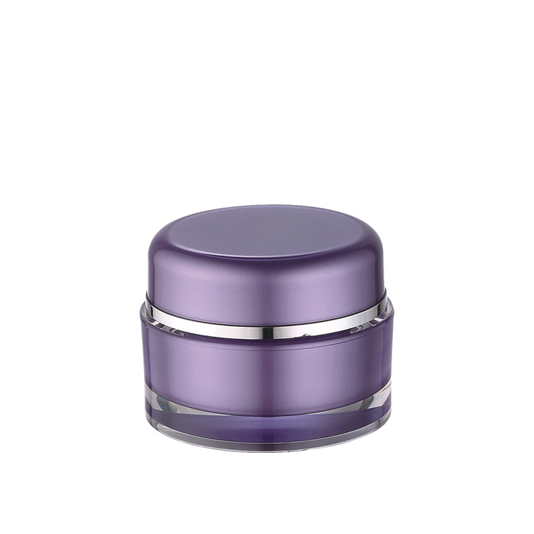 10g 15g 30g 50g 100g cosmetic double wall acrylic jar 10ml 15ml 30ml 50ml 100ml round purple sleeping mask acrylic plastic jar