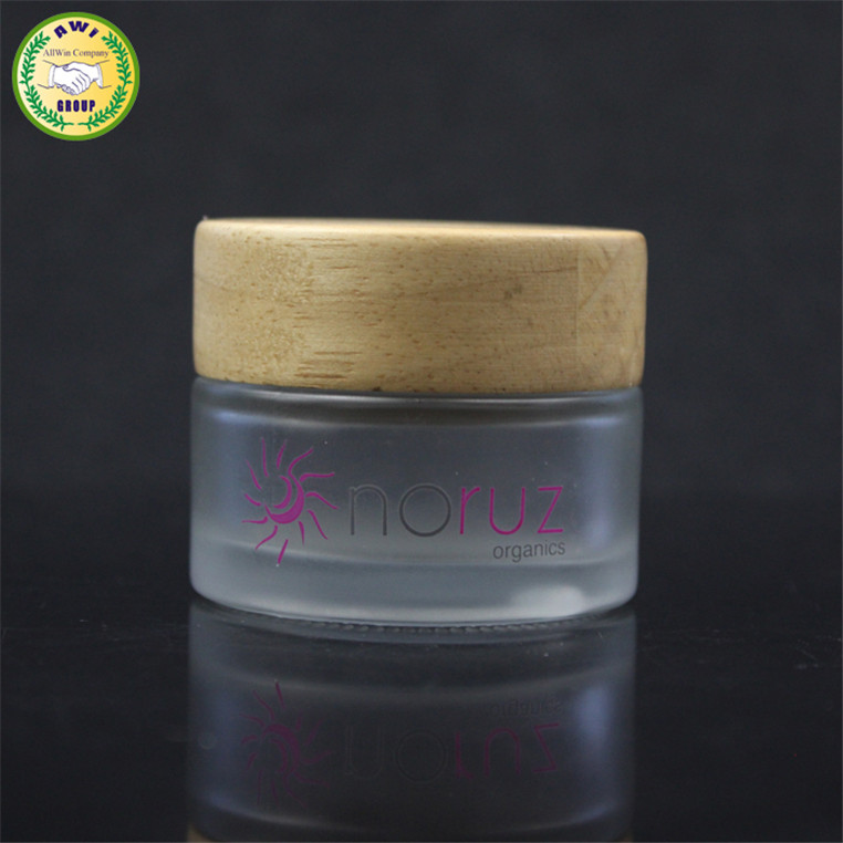 10g 15g 30g 50g 60g 100g 120g color matte black cosmetic glass jar with wooden cap bamboo lid 5ml eco-friendly face cream jar