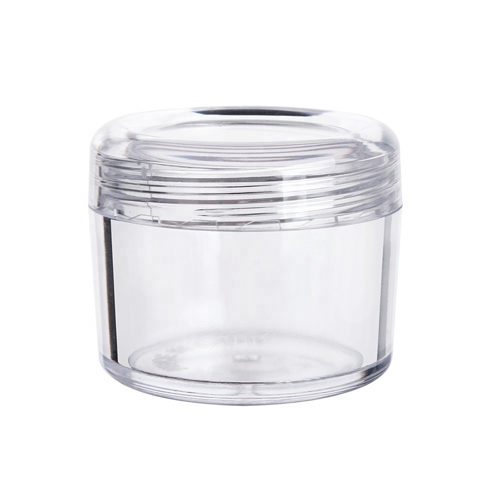 10g 15g 30g 50g 80g Transparent Round Plastic Cosmetic Cream Jar