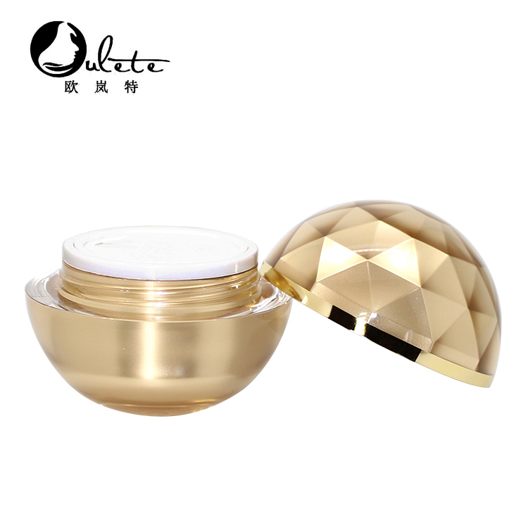 10g 15g 30g 50g plastic gold cosmetic whitening cream jar acrylic ball shape jar