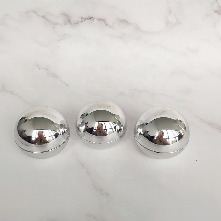 10g 15g 30g 50g plastic luxury shiny silver ball shape cream jar