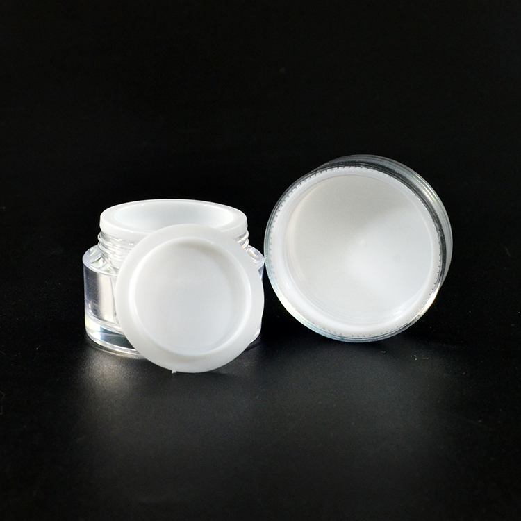 10g 15g 30g round shape plastic packaging acrylic cosmetic cream jar with screw cap
