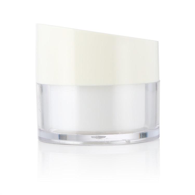 10g 15g small eye cream jar container double layer clear white acrylic jar with inclined lid