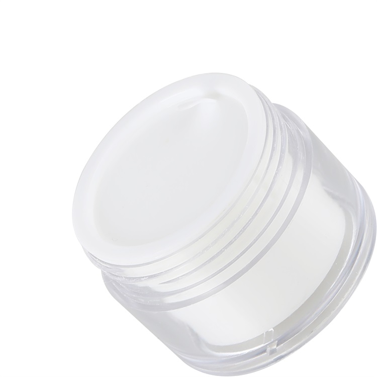 10g 15g small eye cream jar container double layer clear white acrylic jar with inclined lid