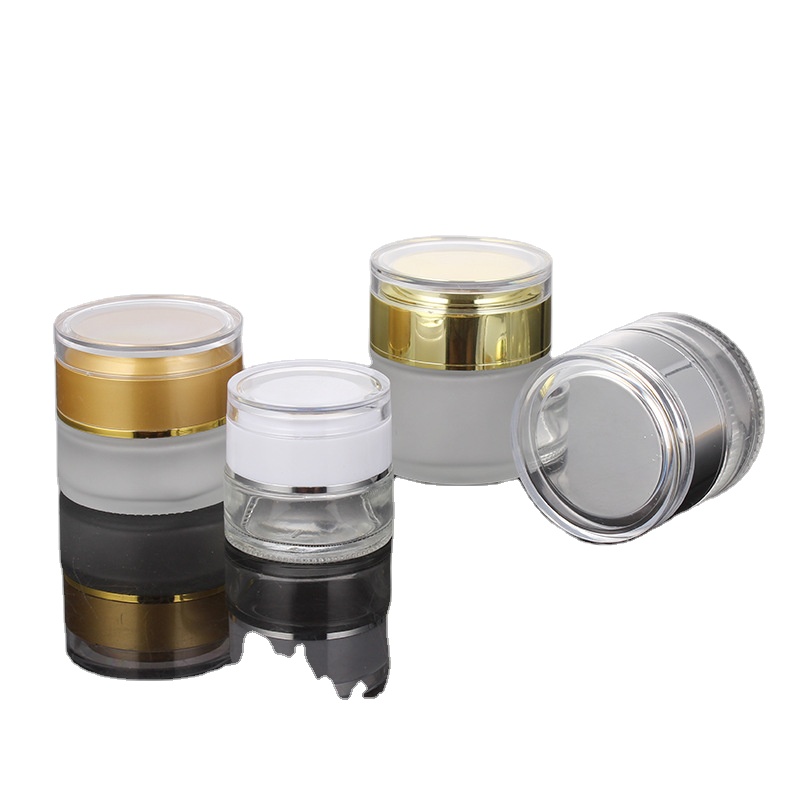 10g 20g 30g 50g 100g 120g luxury amber black amber matte froest cream glass cosmetic jar with lid