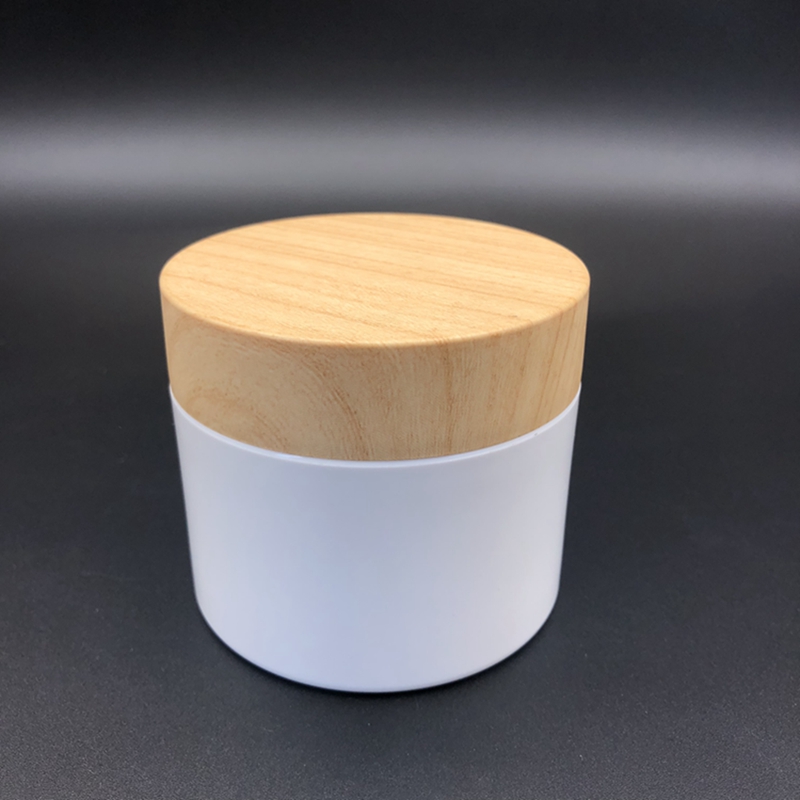 10g 20g 30g 50g 100g 150g 200g 250g 350g Plastic Cream Jar make up kit with Water Transfer Printing Bamboo Cap